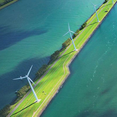 Windturbines Waterweg